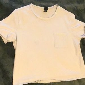 very light blue crop top